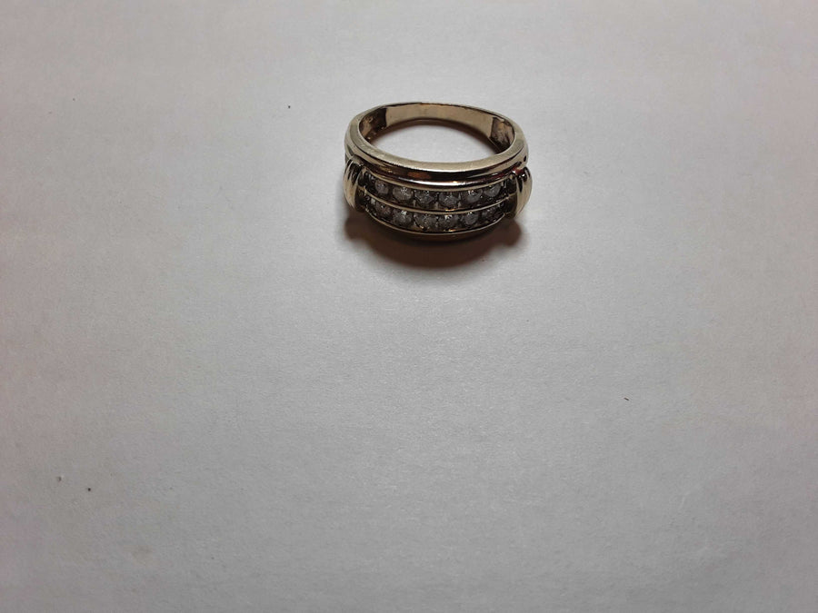 Ring - Wedding Band - White Gold 14k (.585) 7.2 grams Size 12
