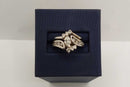 Ring - Wedding Set - White Gold 14k (.585) 5.44 grams Size 5