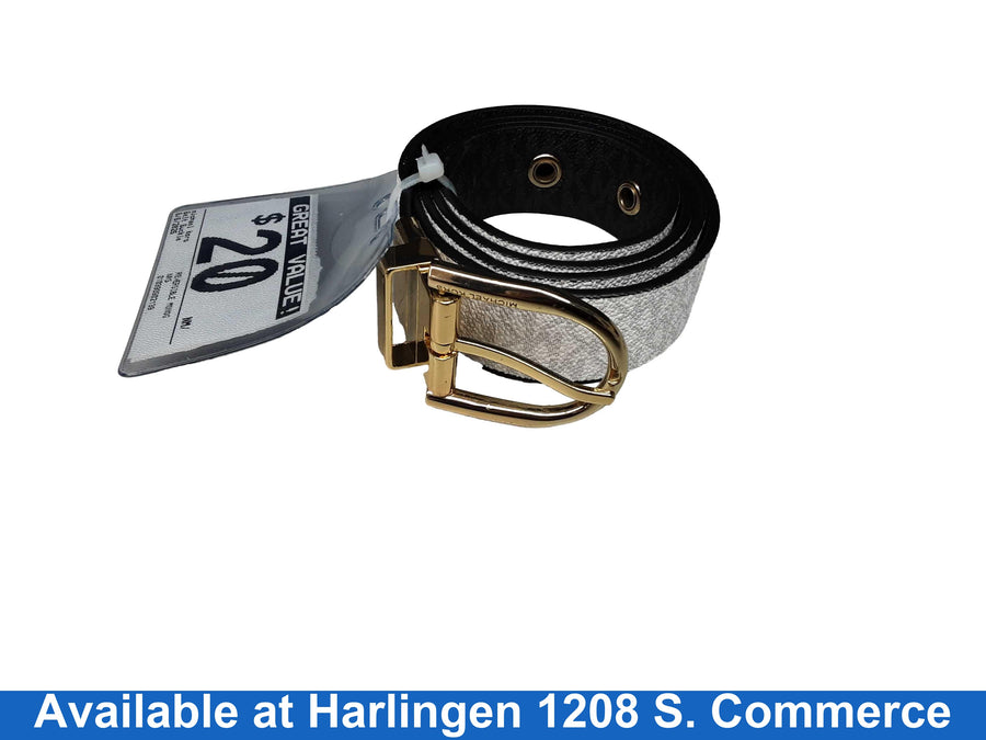 Michael Kors Reversible Monogram Belt Black Belt / Buckle