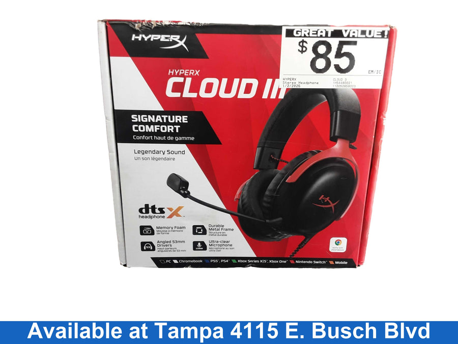 Hyperx Cloud 3 Black Stereo Headphone