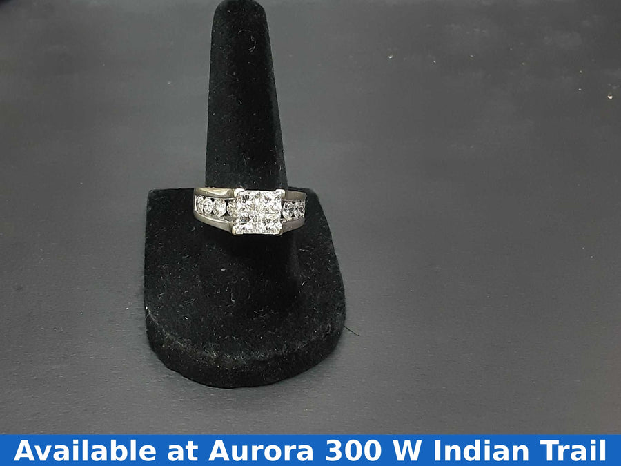 Ring - Engagement Set - White Gold 14k (.585) 9.1 grams Size 7
