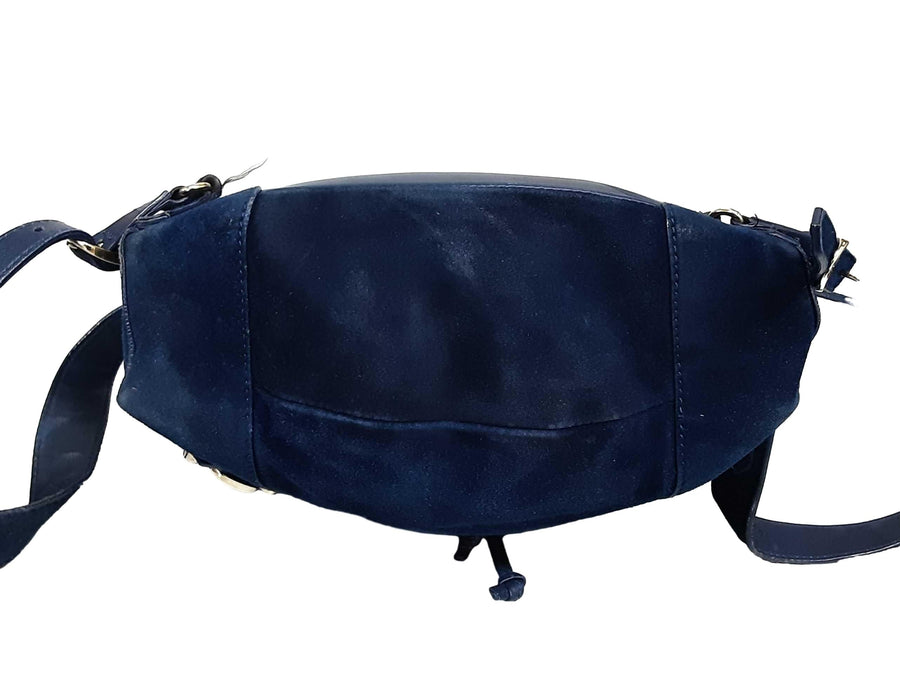 Balenciaga Baby Daim Suede Blue Purse / Handbag