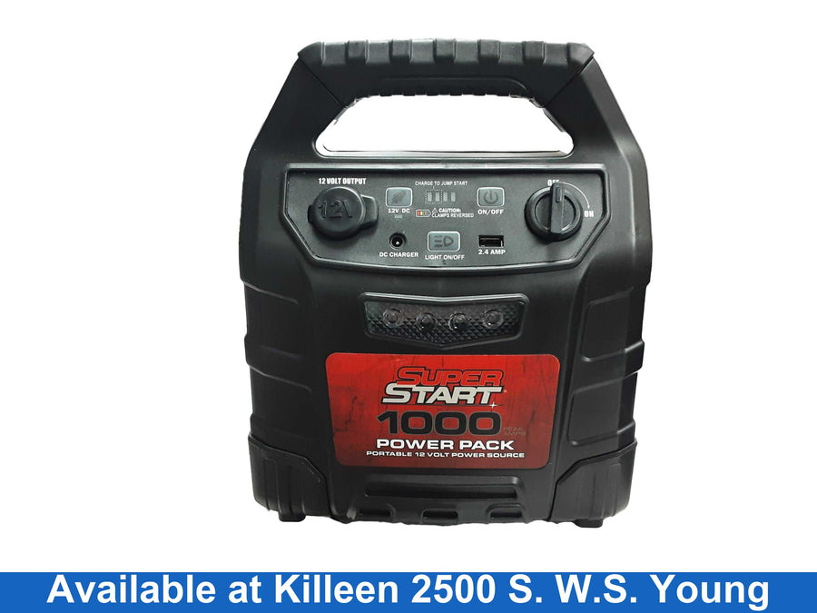 Super Start 1000 Peak Amps Black Battery Booster / Jumper