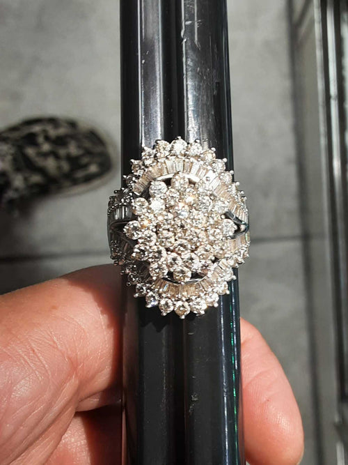 Women's Ring - White Gold 10k (.417) 9.1 Grams Size 9.5