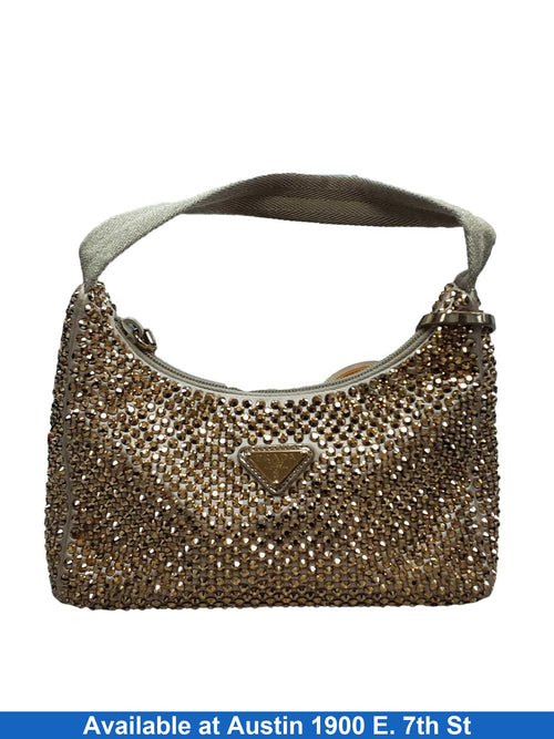 Prada Re-edition Crystal Gold Gold Purse / Handbag