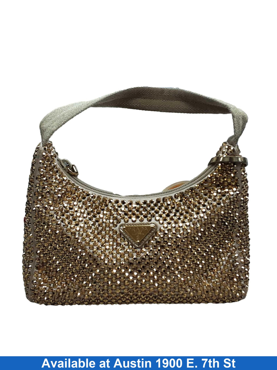 Prada Re-edition Crystal Gold Gold Purse / Handbag