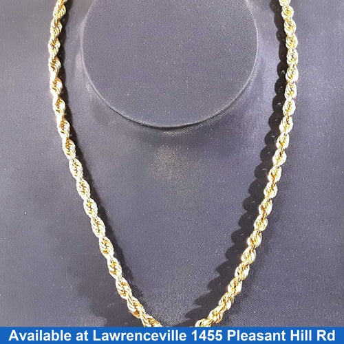 Rope Chain - Yellow Gold 10k (.417) 23.8 grams 12 inch