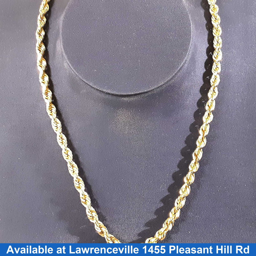 Rope Chain - Yellow Gold 10k (.417) 23.8 grams 12 inch
