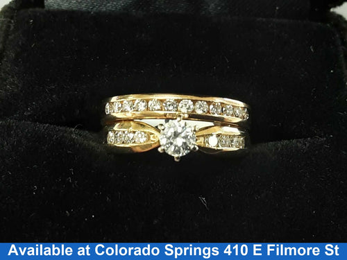Ring - Wedding Set - Yellow Gold 14k (.585) 5.9 grams Size 6