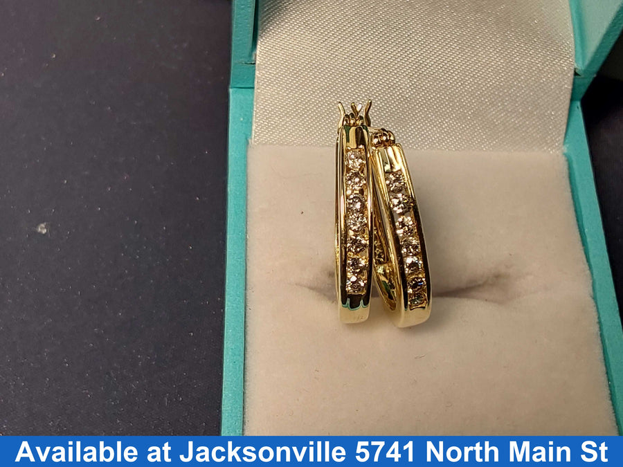 Hoop Earrings - Yellow Gold 14k (.585) 4.7 grams