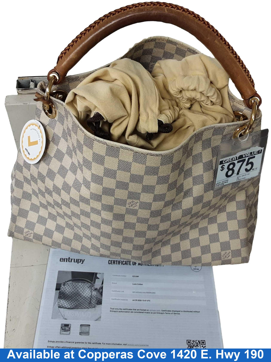 Louis Vuitton Artsy Damier Azur White Purse / Handbag