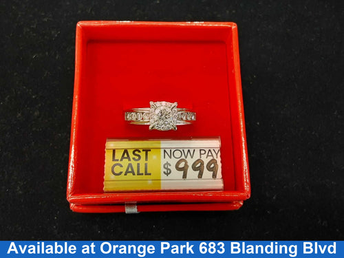 Ring - Engagement Set - White Gold 14k (.585) 5 grams Size 6