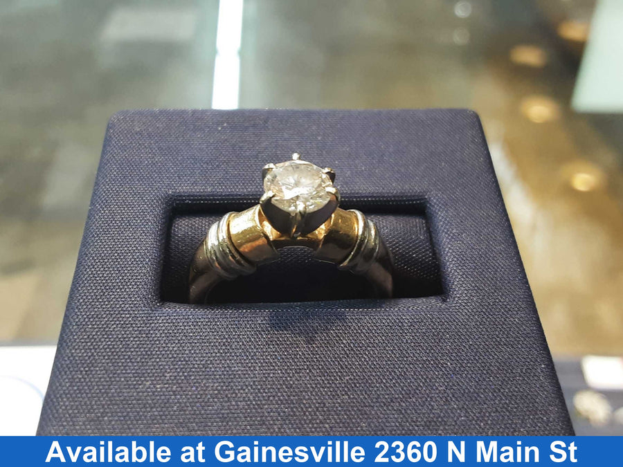 Women's Ring - Solitaire - Yellow Gold 14k (.585) 5.3 grams Size 7.5