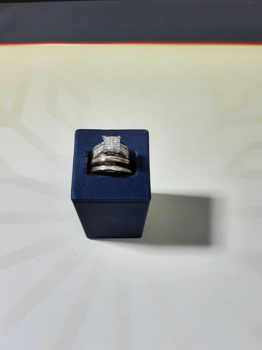 Ring - Engagement Set - Yellow Gold 14k (.585) 13.1 grams Size 9