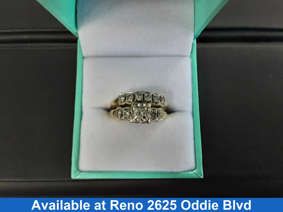 Ring - Engagement Set - Yellow Gold 14k (.585) 5.8 grams Size 20
