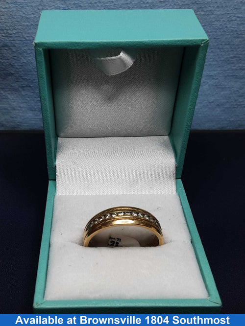 Ring - Wedding Band - Yellow Gold 10k (.417) 4.4 grams Size 10