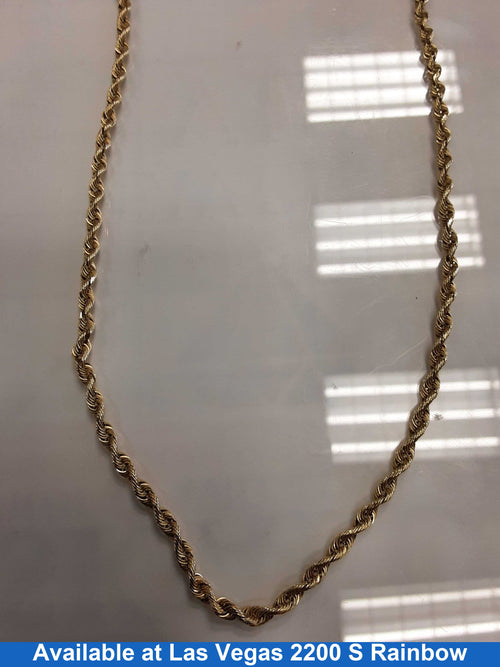 Rope Chain - Yellow Gold 14k (.585) 17.5 grams 17 inch