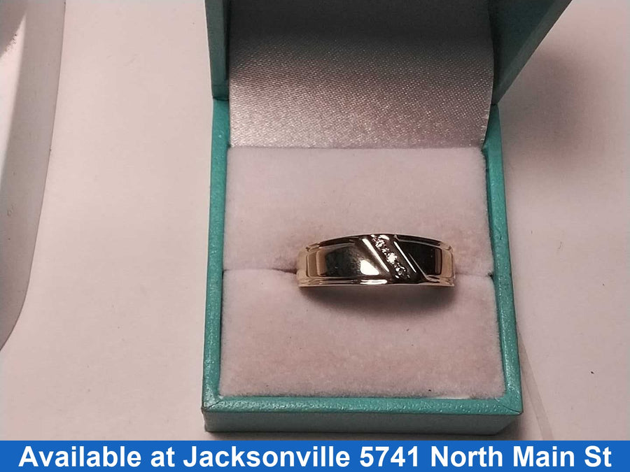 Ring - Wedding Band - Yellow Gold 10k (.417) 3.6 grams Size 11.5