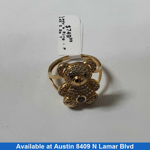 Women's Ring - Yellow Gold 14k (.585) 5 grams Size 9.5