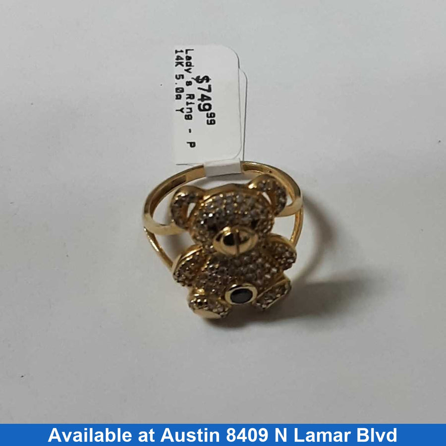 Women's Ring - Yellow Gold 14k (.585) 5 grams Size 9.5