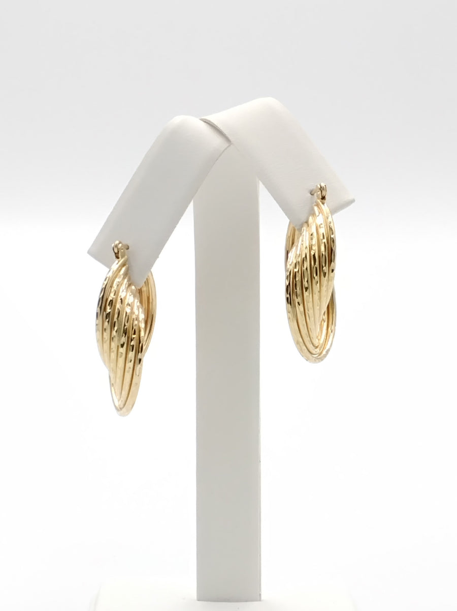 Hoop Earrings - Yellow Gold 14k (.585) 5.1 grams