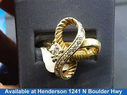 Women's Ring - Yellow Gold 14k (.585) 9.2 grams Size 20
