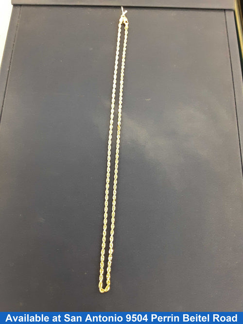 Rope Chain - Yellow Gold 10k (.417) 5.4 grams 16 inch