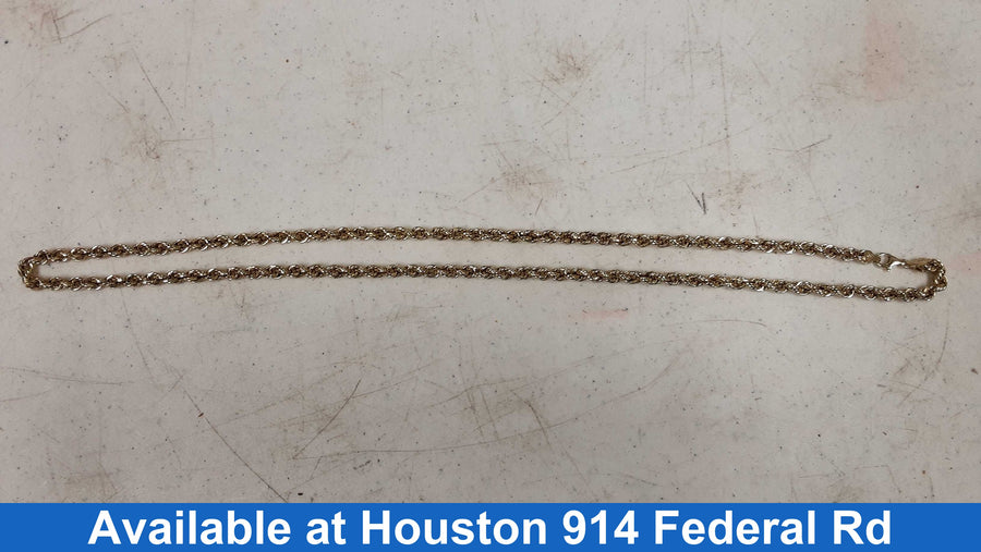 Rope Chain - Yellow Gold 10k (.417) 22.5 grams 32 inch