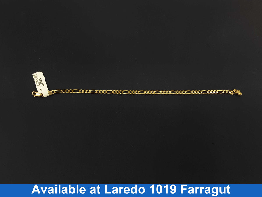 Figaro Bracelet - Yellow Gold 14k (.585) 4.6 grams 10 inch