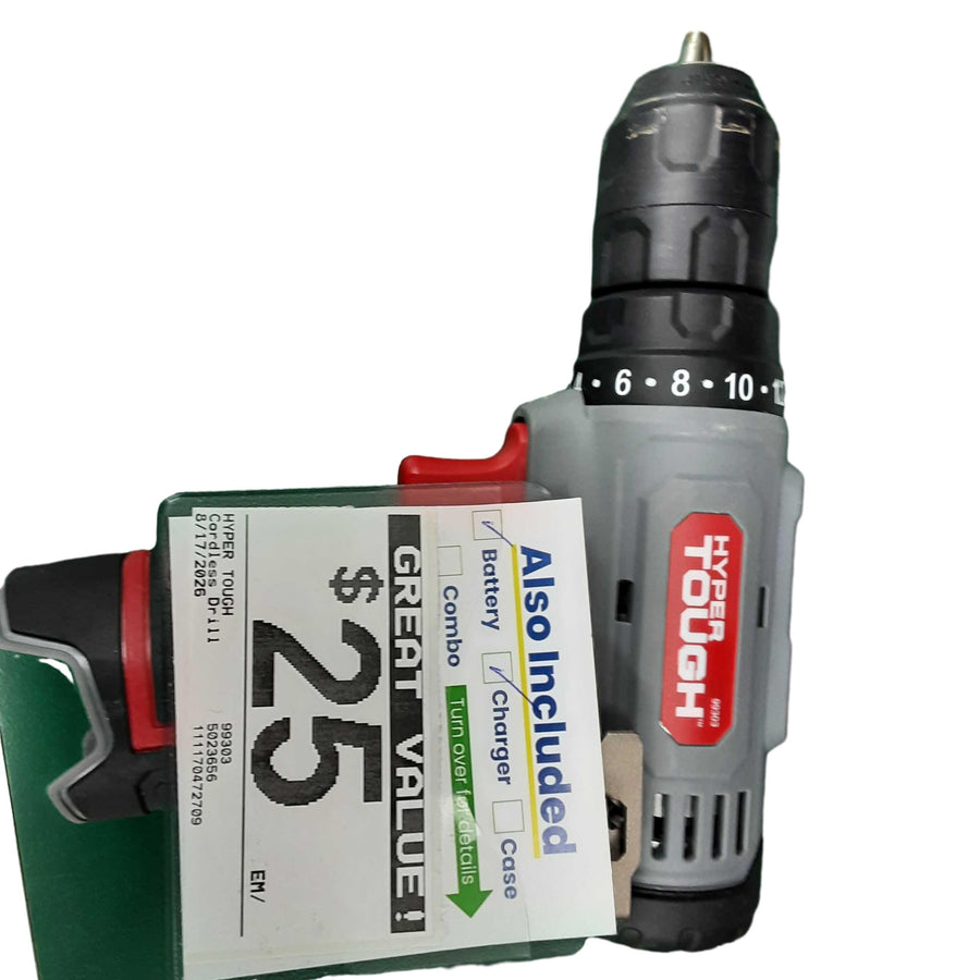 Hyper Tough 99303 Gray Cordless Standard Drill
