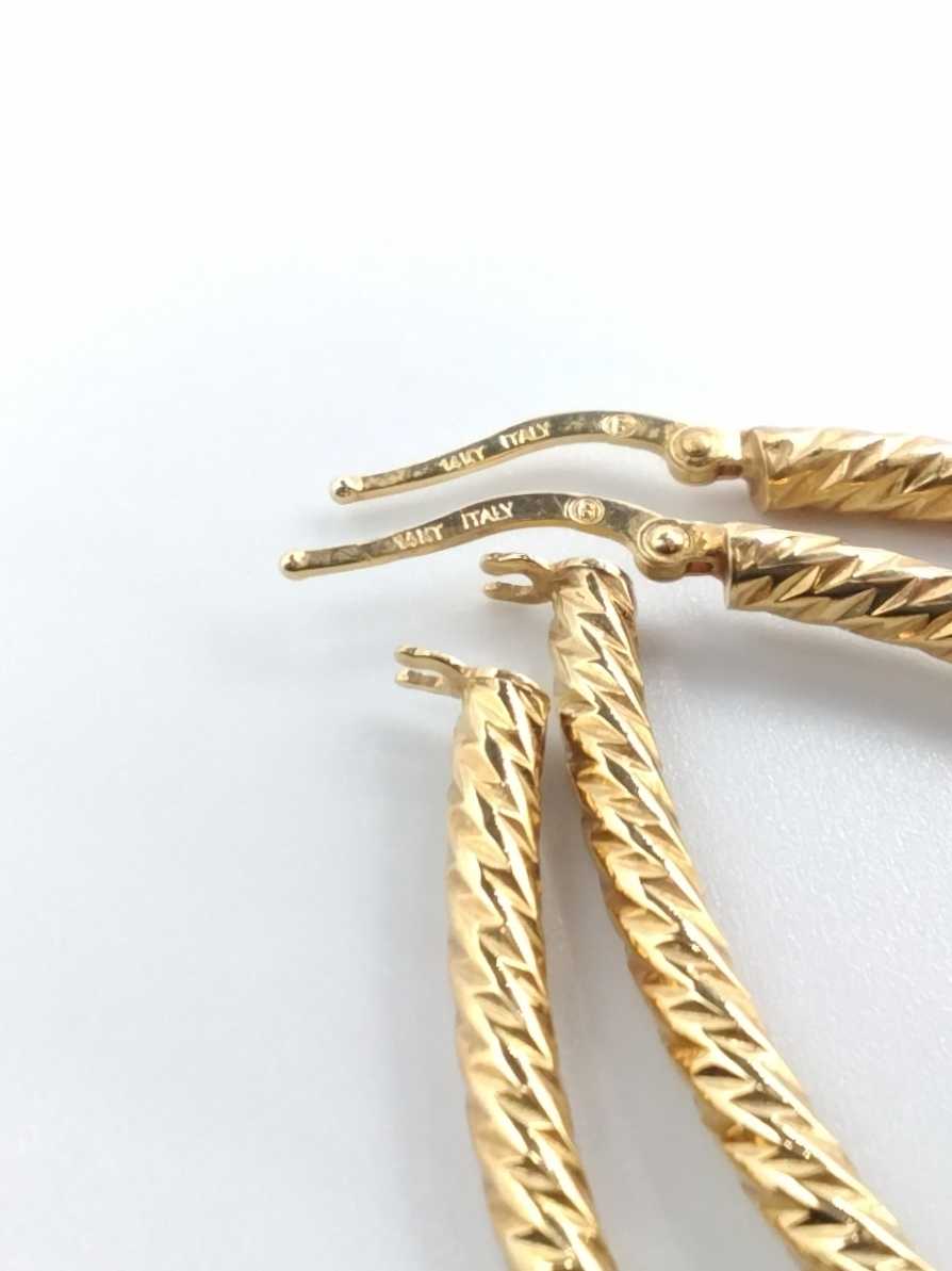 Earrings - Yellow Gold 14k (.585) 3.7 grams