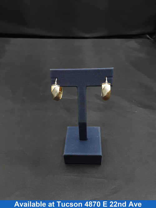 Hoop Earrings - Tricolor Gold 14k (.585) 2.7 grams