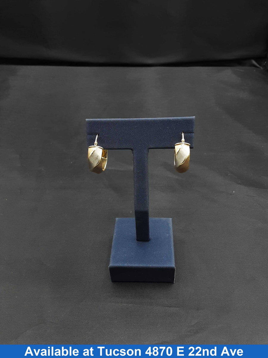 Hoop Earrings - Tricolor Gold 14k (.585) 2.7 grams