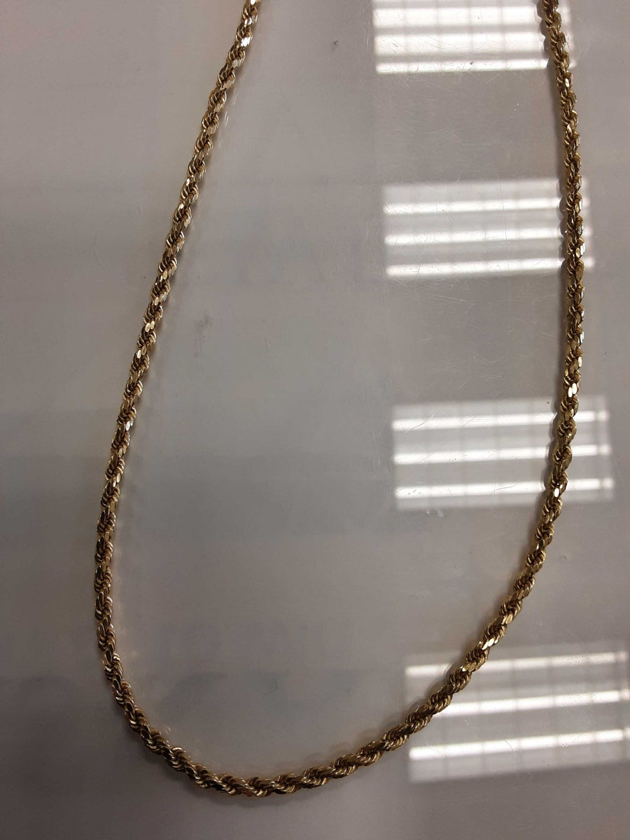 Rope Chain - Yellow Gold 10k (.417) 6.7 grams 18 inch