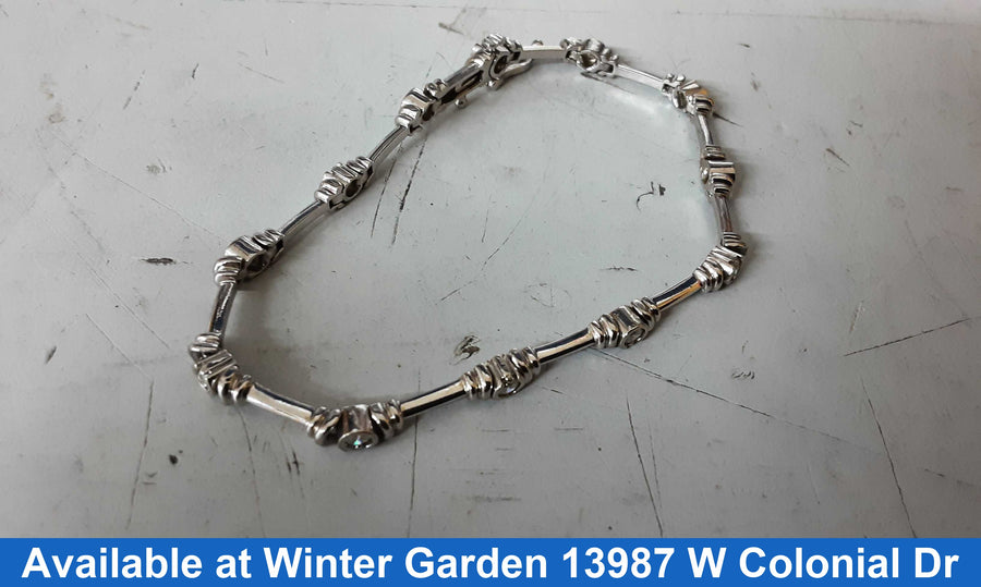 Tennis Bracelet - White Gold 10k (.417) 10.8 grams 7 inch