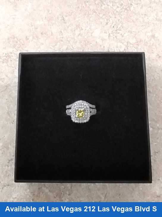 Ring - Engagement Set - White Gold 14k (.585) 9.4 grams Size 6