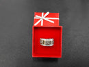 Fancy Wedding Band - White Gold 10k (.417) 7.3 grams Size 8