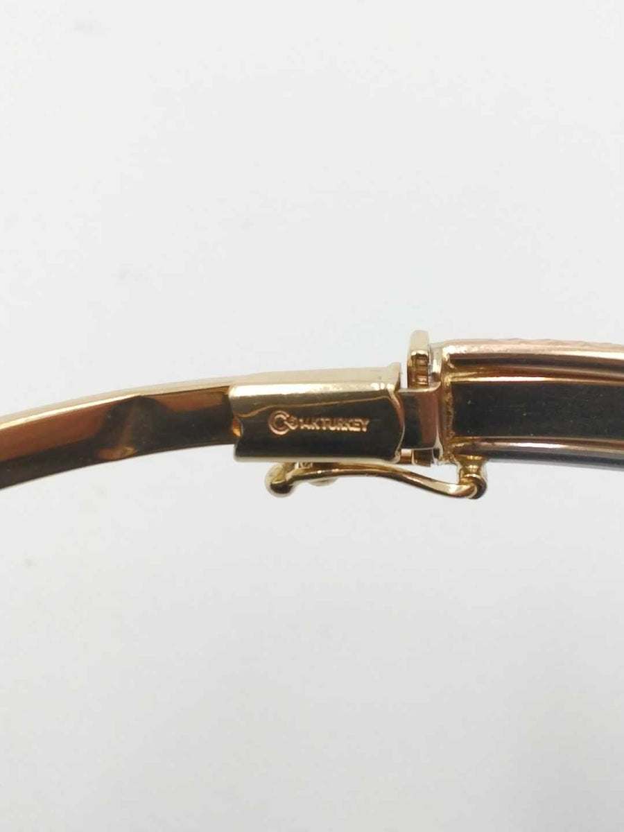 Bangle Bracelet - Tricolor Gold 14k (.585) 6.3 grams 5 inch