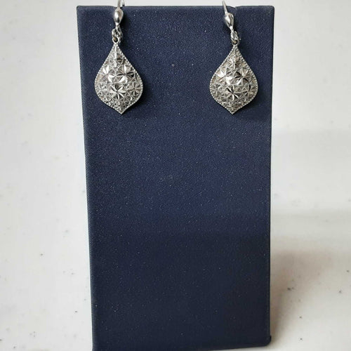 Filigree Earrings - White Gold 14k (.585) 3.8 grams