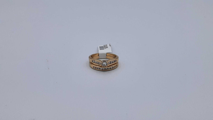 Ring - Engagement Set - Yellow Gold 14k (.585) 5.9 grams Size 20