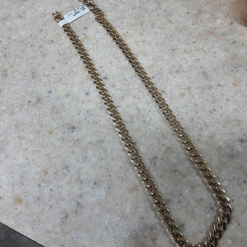 Cuban Link Chain - Yellow Gold 14k (.585) 18.2 grams 22 inch