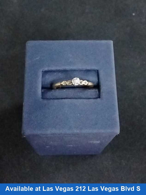 Women's Ring - Solitaire - Yellow Gold 10k (.417) 1.1 grams Size 20