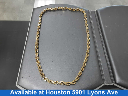 Rope Chain - Yellow Gold 10k (.417) 93.2 grams 24 inch