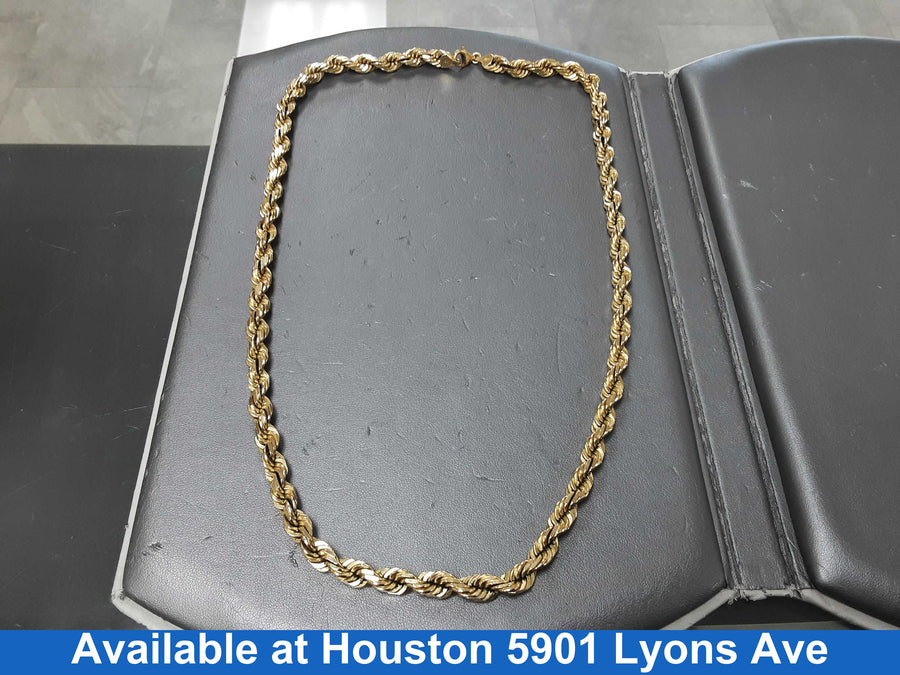 Rope Chain - Yellow Gold 10k (.417) 93.2 grams 24 inch