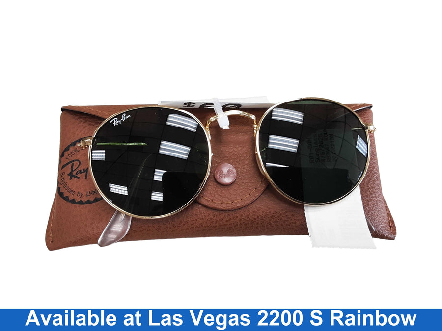 Ray-ban Rb3447 Round Metal Gold