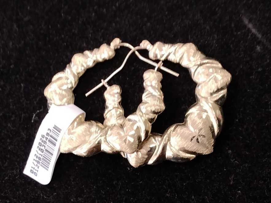 Hoop Earrings - Yellow Gold 10k (.417) 4.3 grams