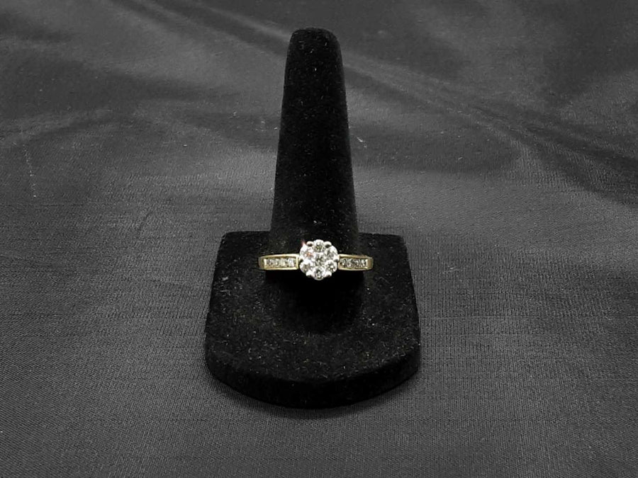 Ring - Engagement Set - Yellow Gold 14k (.585) 4 grams Size 9