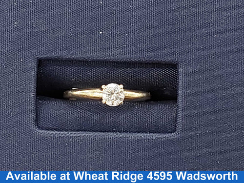 Women's Ring - Solitaire - Yellow Gold 14k (.585) 1.4 grams Size 3