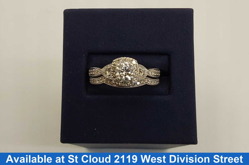 Ring - Wedding Set - White Gold 14k (.585) 5.257 grams Size 10