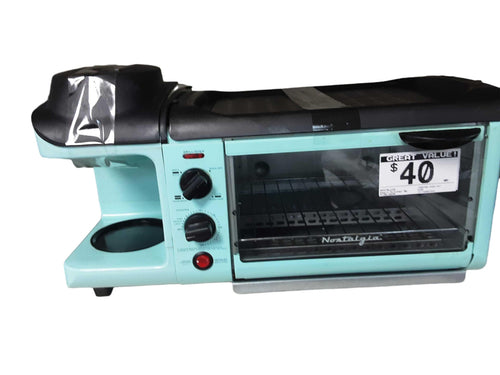 Nostalgia Toaster Over Hot Plate Green Small Kitchen Appliance